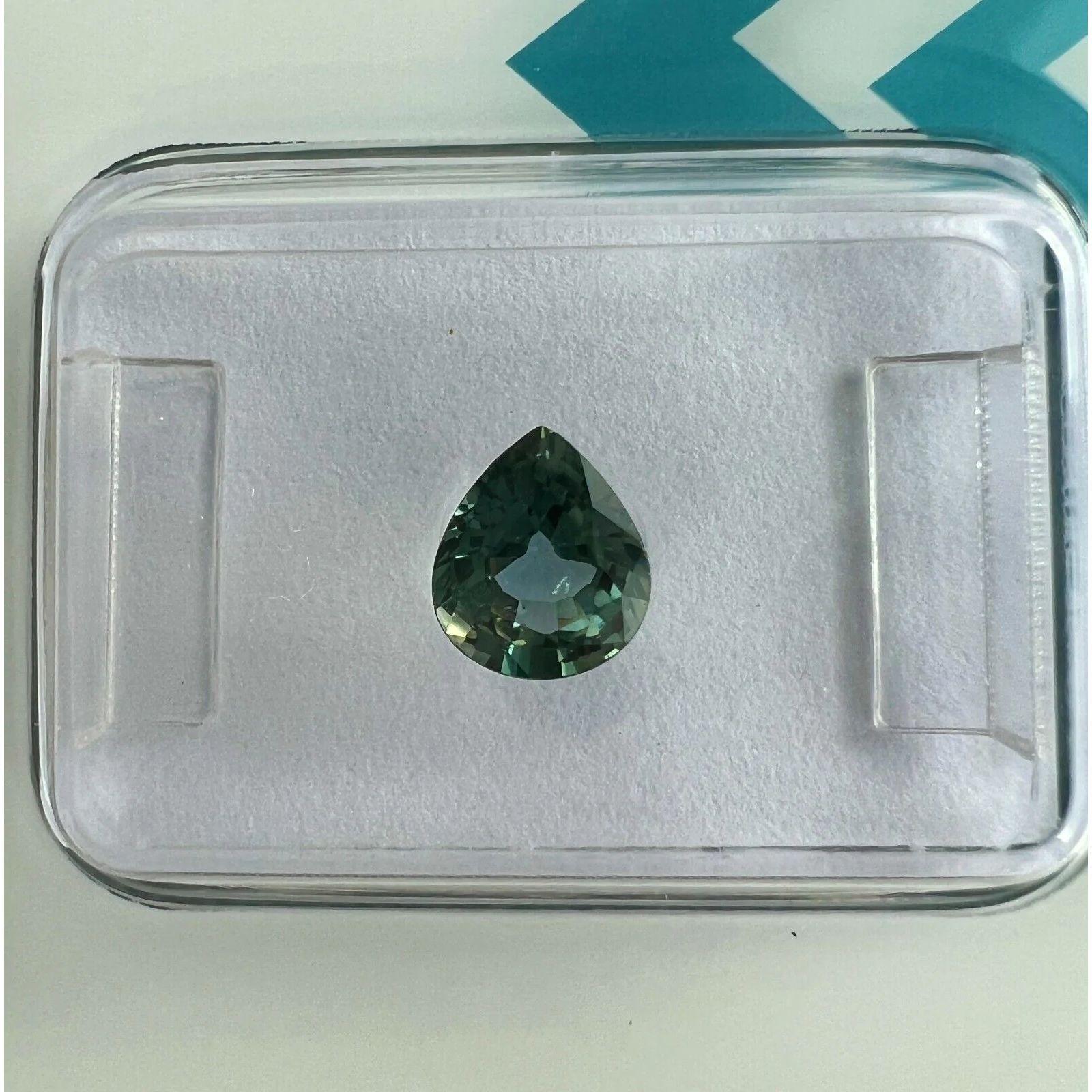 Untreated Green Blue Vivid Sapphire 0.76ct IGI Certified Unheated Pear Cut Gem

Blue Green Untreated Sapphire In IGI Blister.
0.76 Carat with a very good pear cut and totally untreated/unheated which is very rare for natural sapphires. Confirmed as