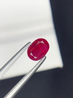 Untreated Guild Certified 1.19 Carat Ruby Gemstone From Burma