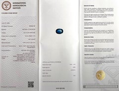 Untreated IGI Certified Bi Colour Sapphire 1.42ct Blue Yellow Australian Oval