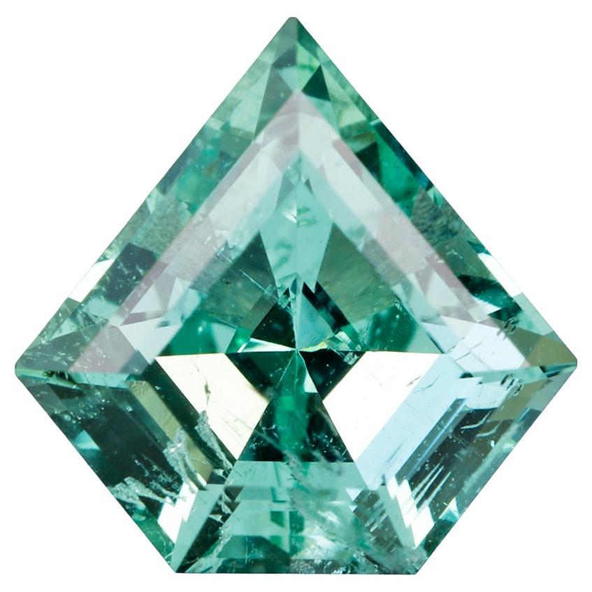 Untreated No Oil Fancy Shape Russian Emerald Ring Gem 1.58 Carat Weight 