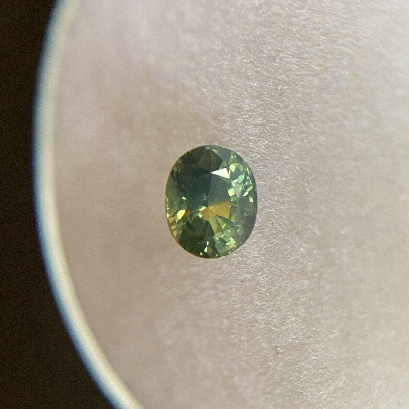 Untreated Parti Colour Australia Sapphire 0.50ct Blue Green Yellow Oval In New Condition For Sale In Birmingham, GB