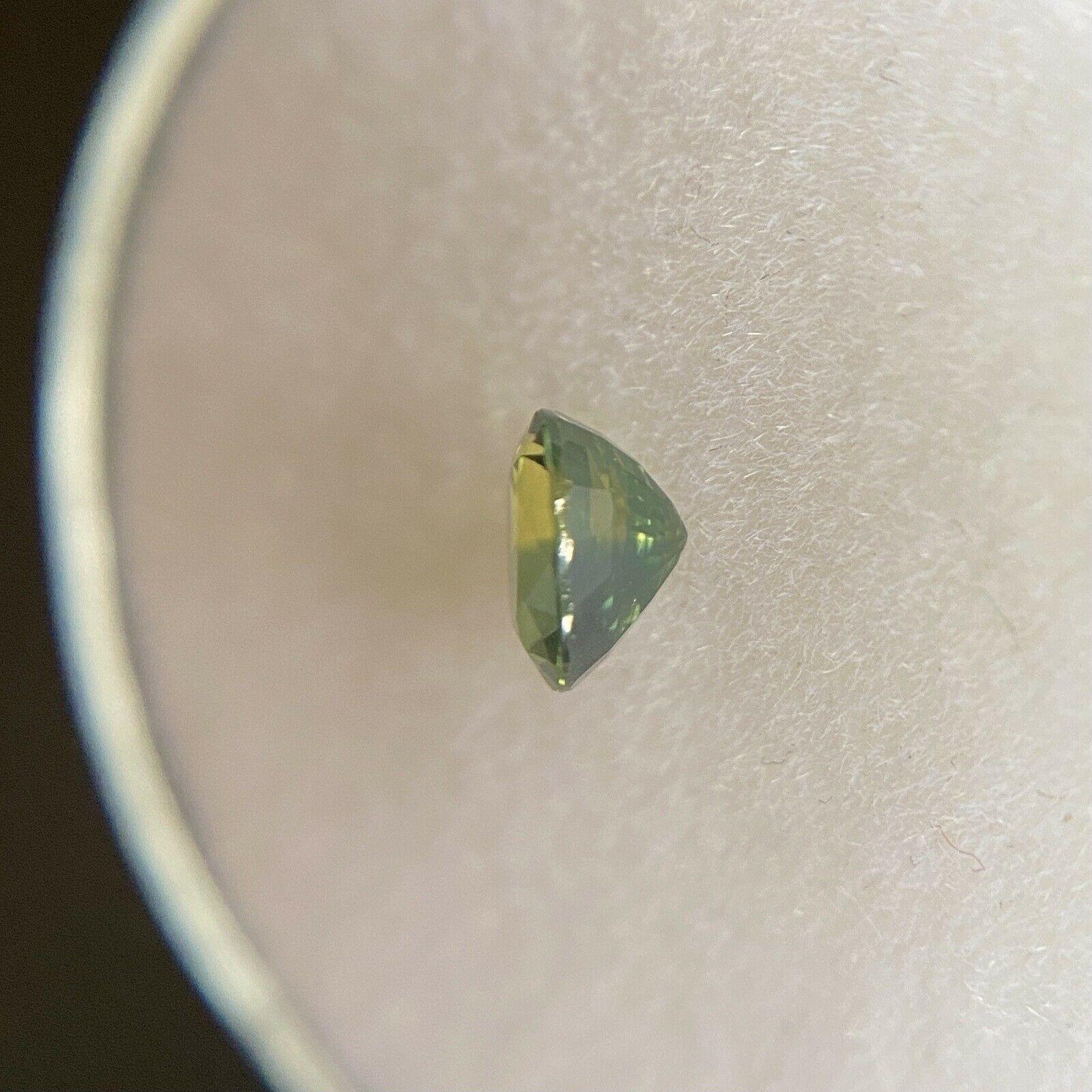 Untreated Parti Colour Australia Sapphire 0.50ct Blue Green Yellow Oval For Sale 2