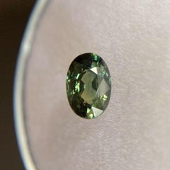 Untreated Parti Colour Australia Sapphire 0.72ct Blue Green Yellow Oval Cut