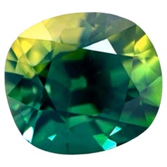 Untreated Parti Colour Sapphire 1.26ct GIA Certified Cushion Cut No Heat Gem