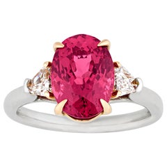 Untreated Red Spinel Ring, 4.07 Carat