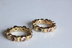 Untreated Sapphire 18K Gold Bridal Ring by AB Jewelry NYC