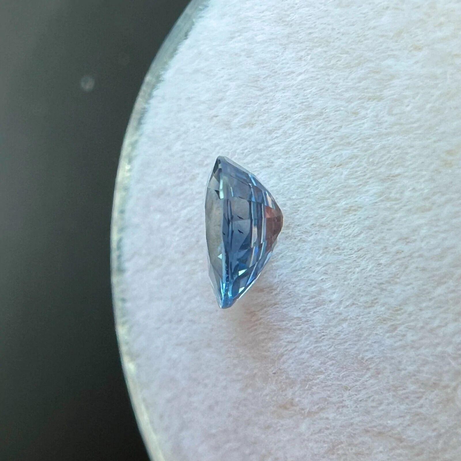 Saphir non traité bleu verdâtre 0,72 carat taille poire 6 x 4,8 mm Vvs Gem en vente 1