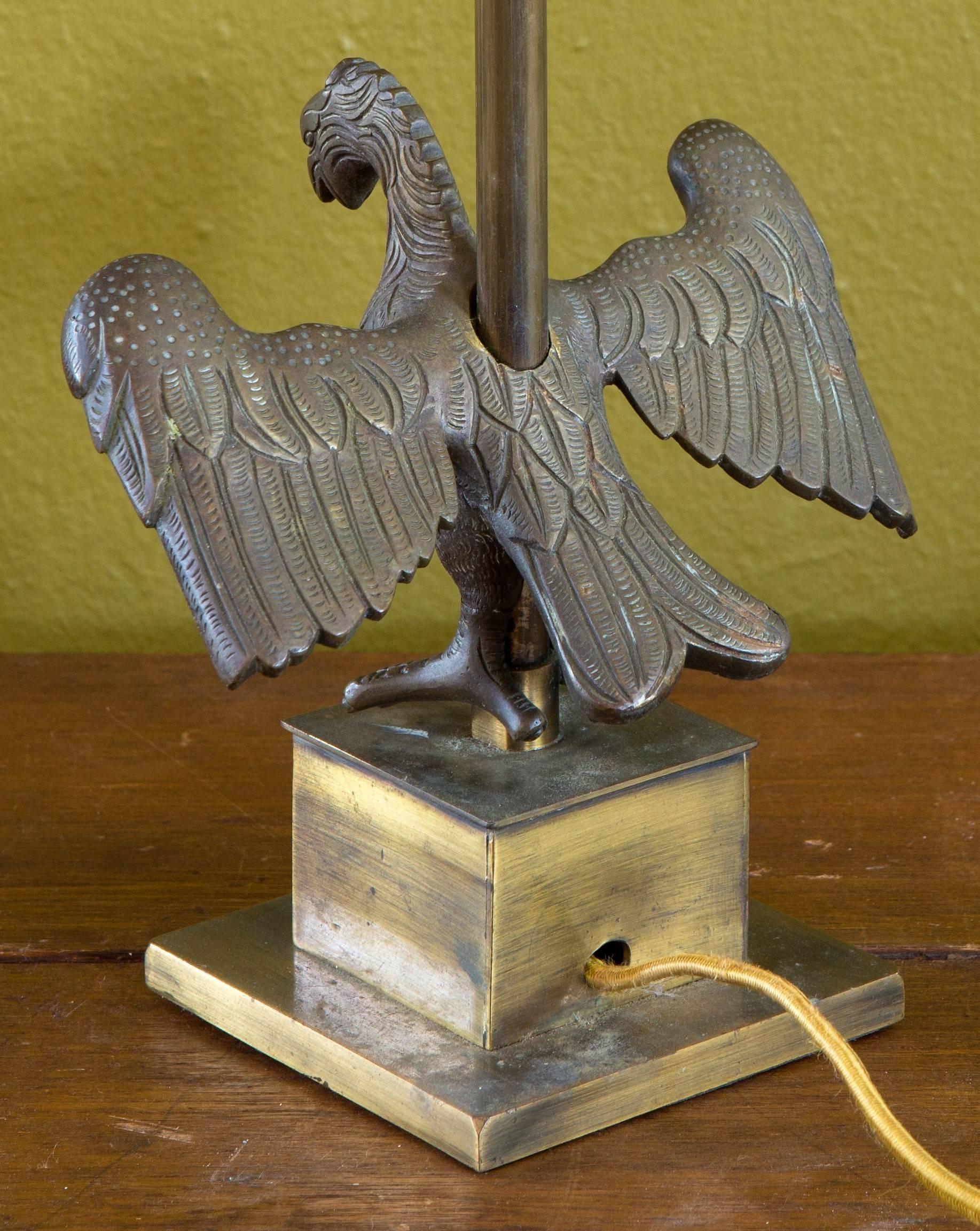 Mid-20th Century Unusaul Bronze Eagle Table Lamp, circa 1930s