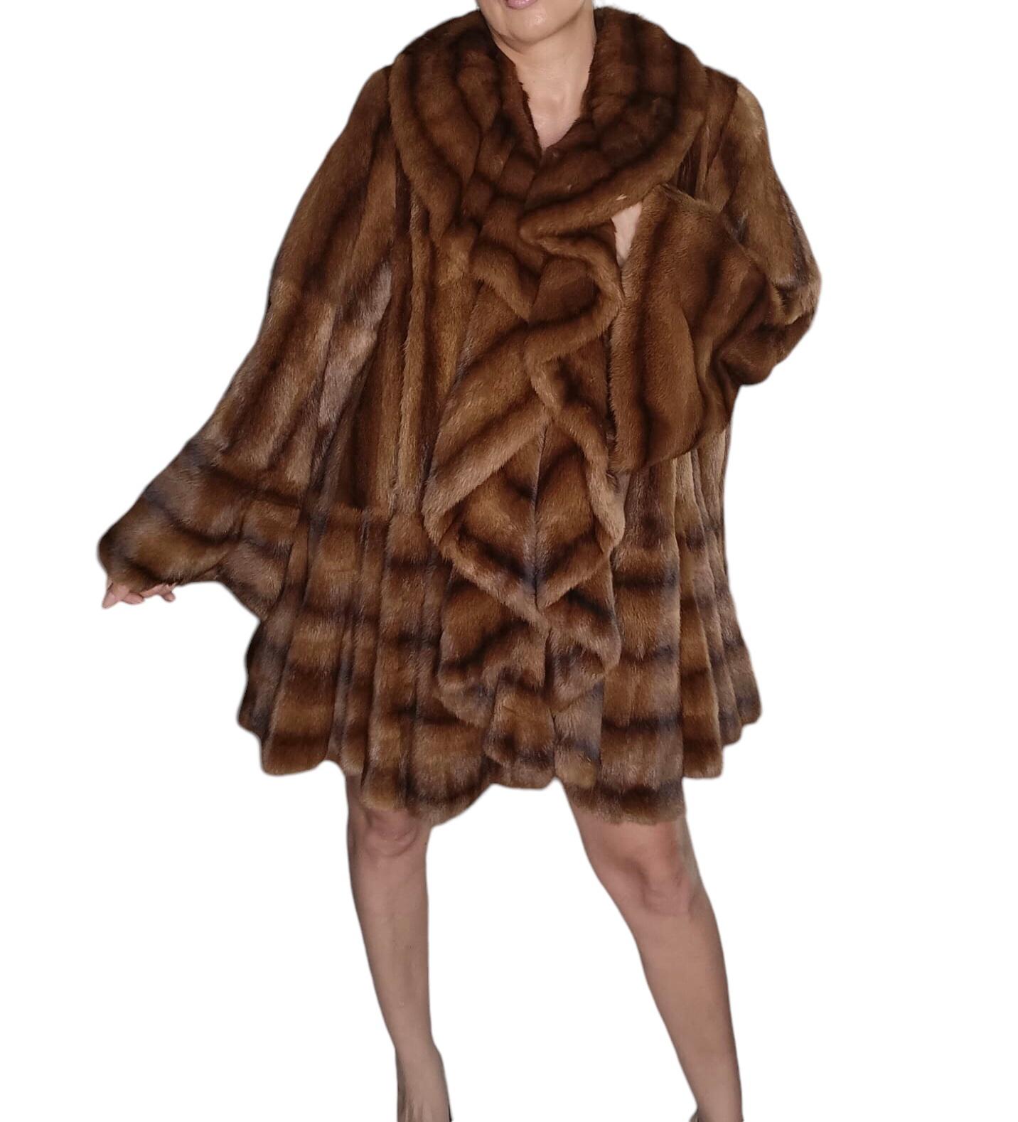 Unused Birger Christensen Demi Buff Wide Sweep Mink Fur Coat (24/XXL) For Sale 10