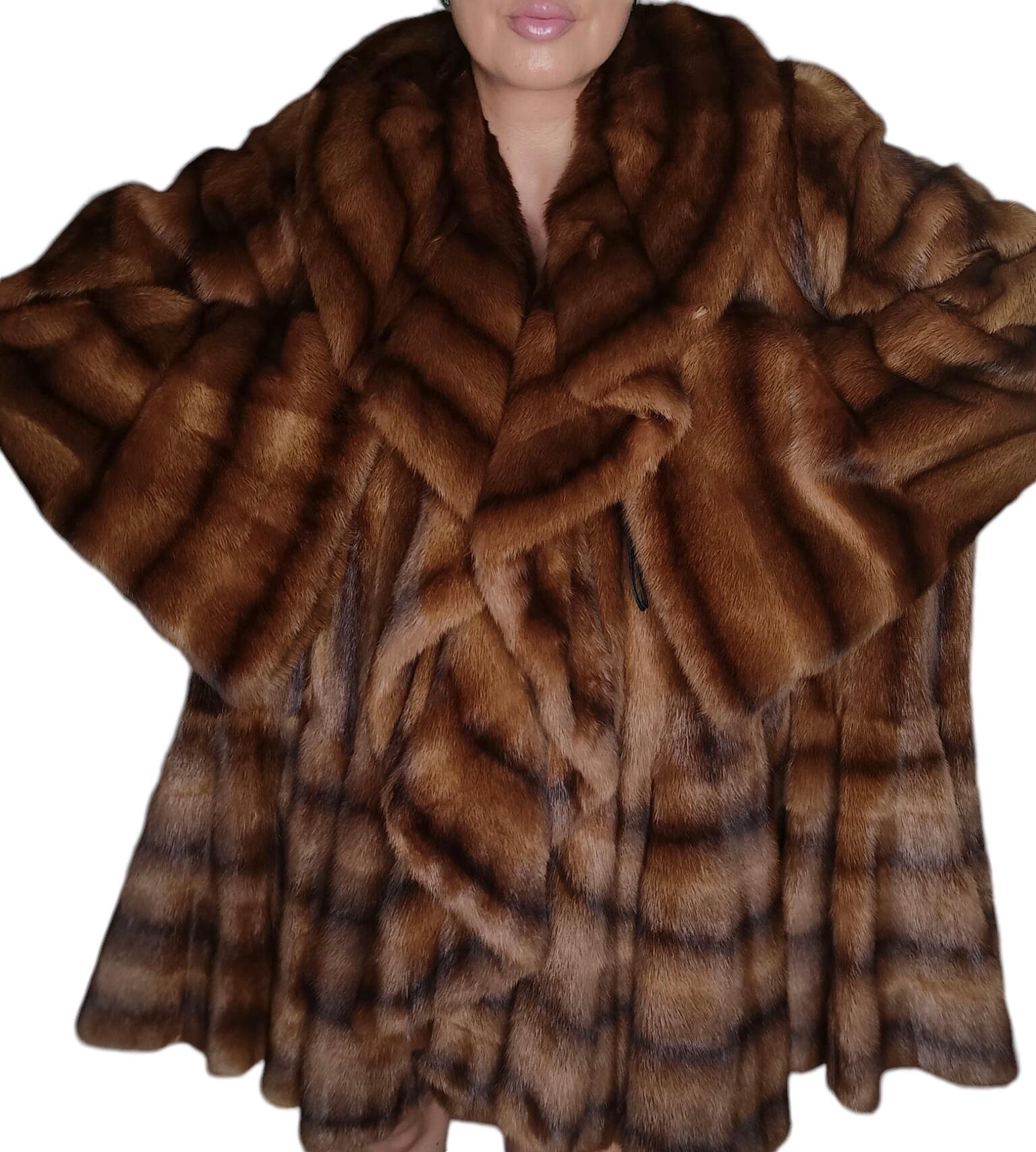 Unused Birger Christensen Demi Buff Wide Sweep Mink Fur Coat (24/XXL) For Sale 13