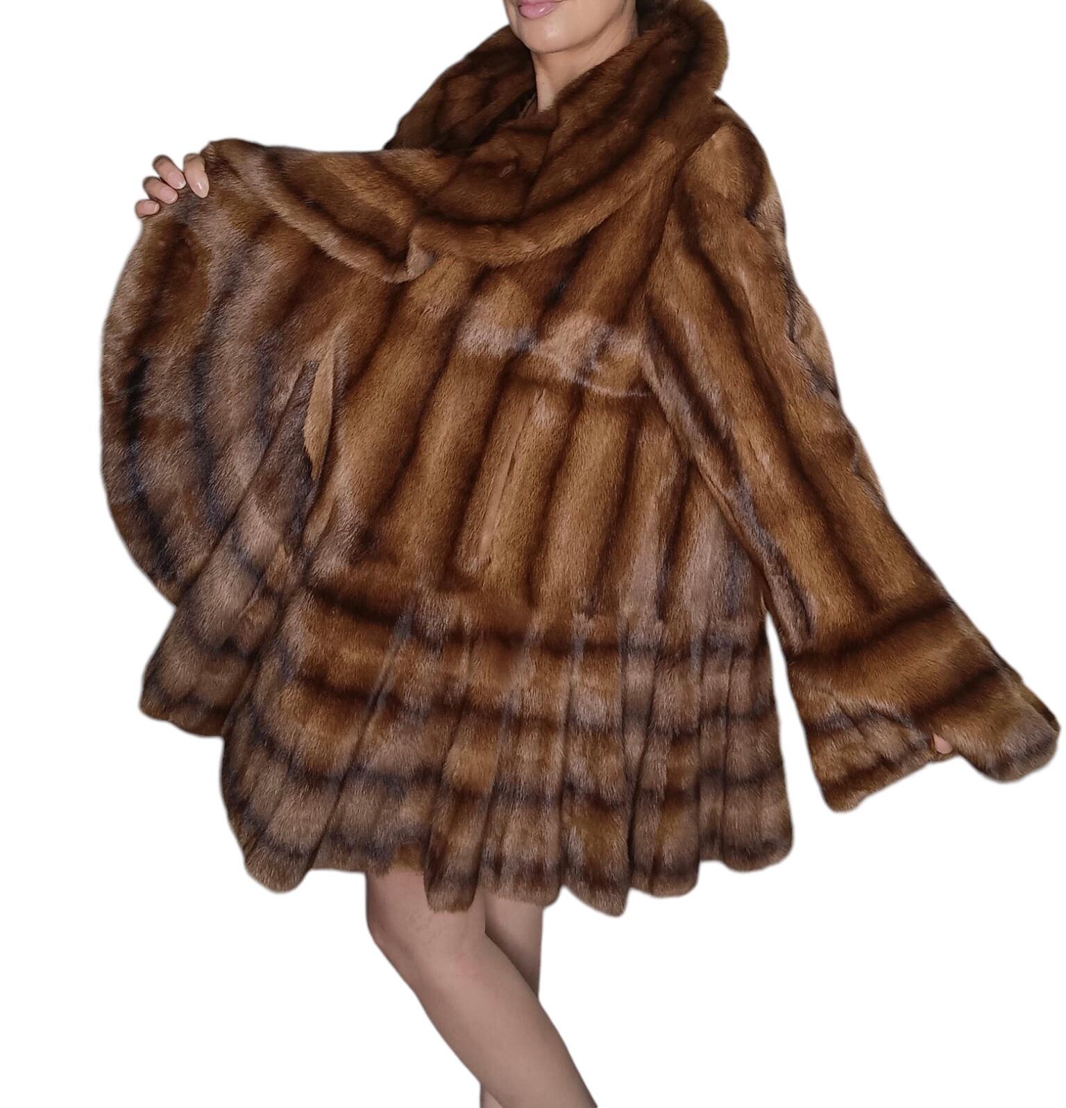 Unused Birger Christensen Demi Buff Wide Sweep Mink Fur Coat (24/XXL) For Sale 14