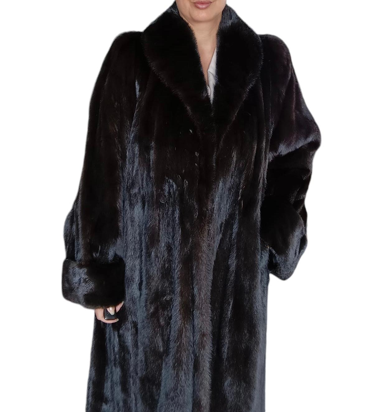 Cappotto in pelliccia di visone Demi Buff Wide Sweep (12/L) inutilizzato di Birger Christensen In condizioni ottime in vendita a Montreal, Quebec