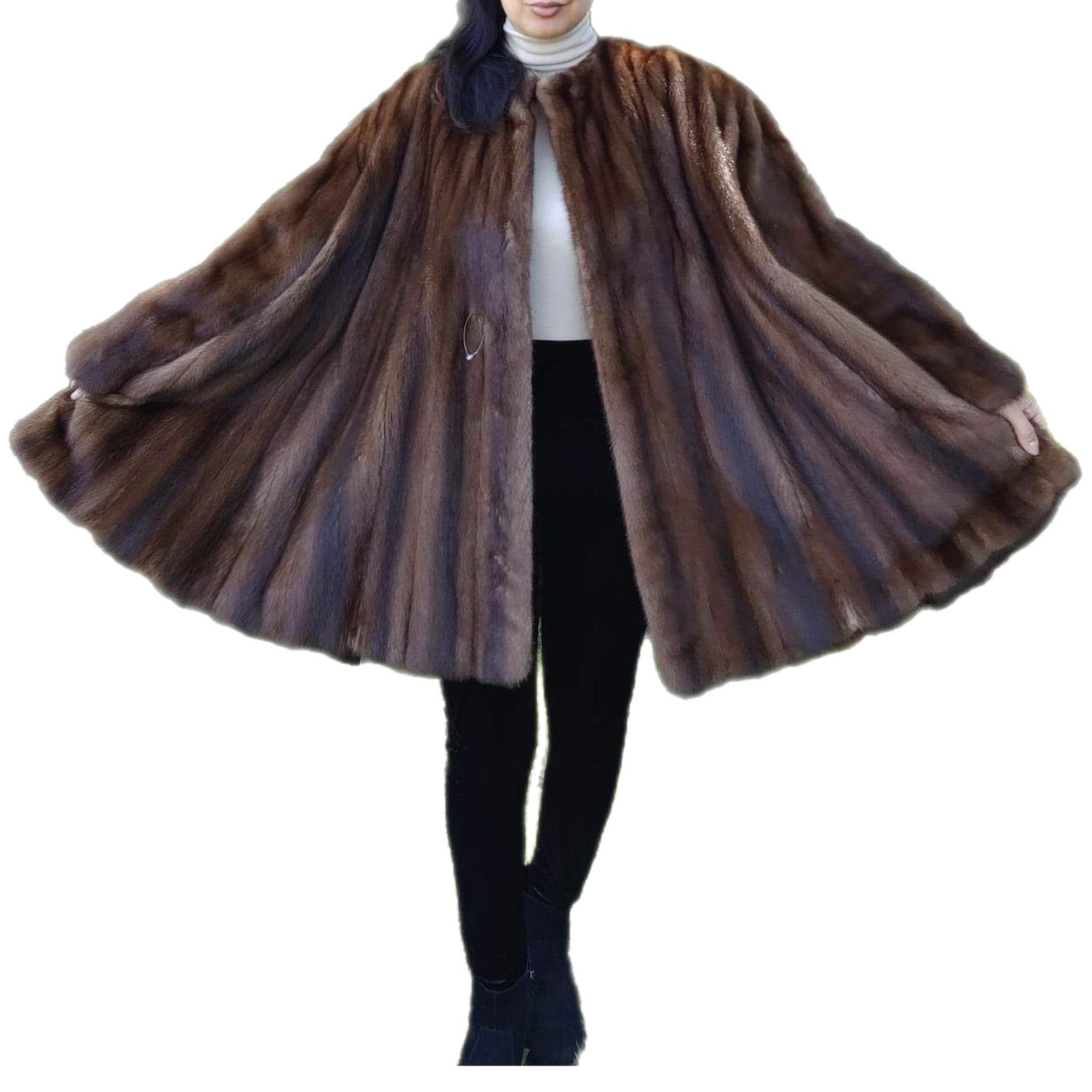 Unused Birger Christensen Demi Buff Wide Sweep Mink Fur Coat (24/XXL) For Sale 1