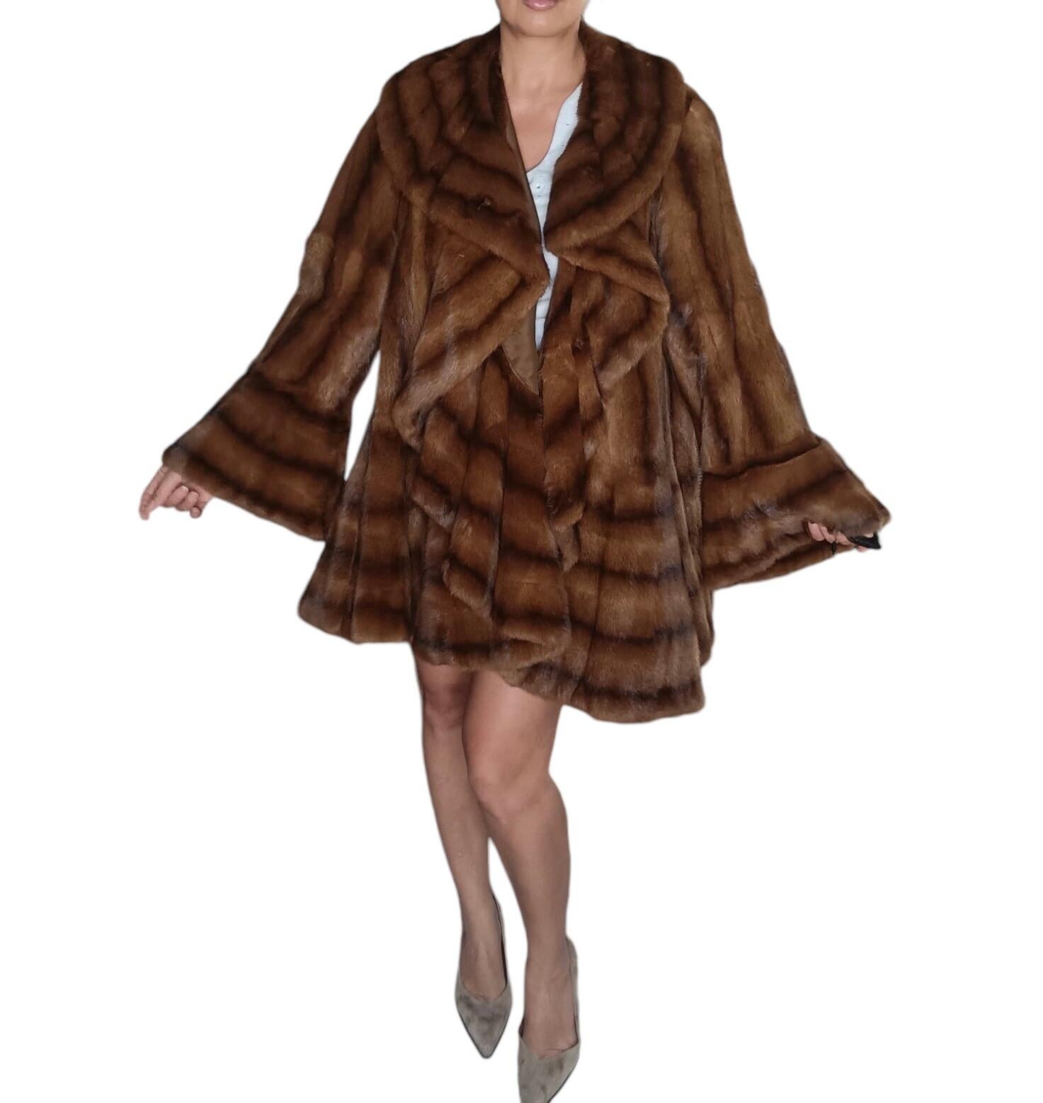 Unused Birger Christensen Demi Buff Wide Sweep Mink Fur Coat (24/XXL) For Sale 4