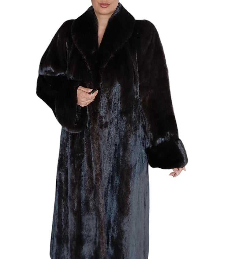 Birger Christensen Demi Buff Wide Sweep Mink Fur Coat (12/L) ~no