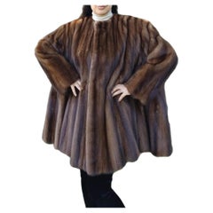 Birger Christensen - Manteau large en fourrure de vison, demi-coque, non utilisé, 24/XXL