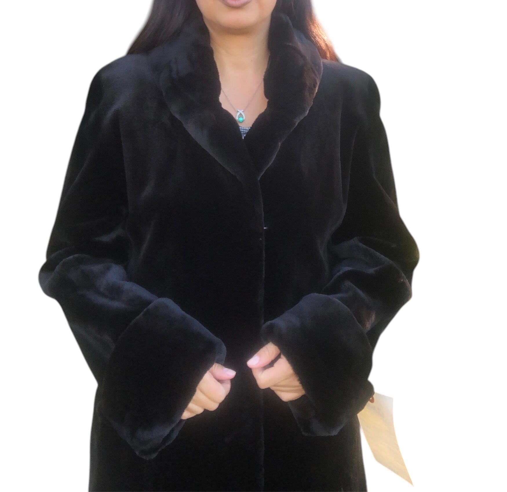 Unused Birger Christensen female sheared Mink Fur Coat (6/S) For Sale 7