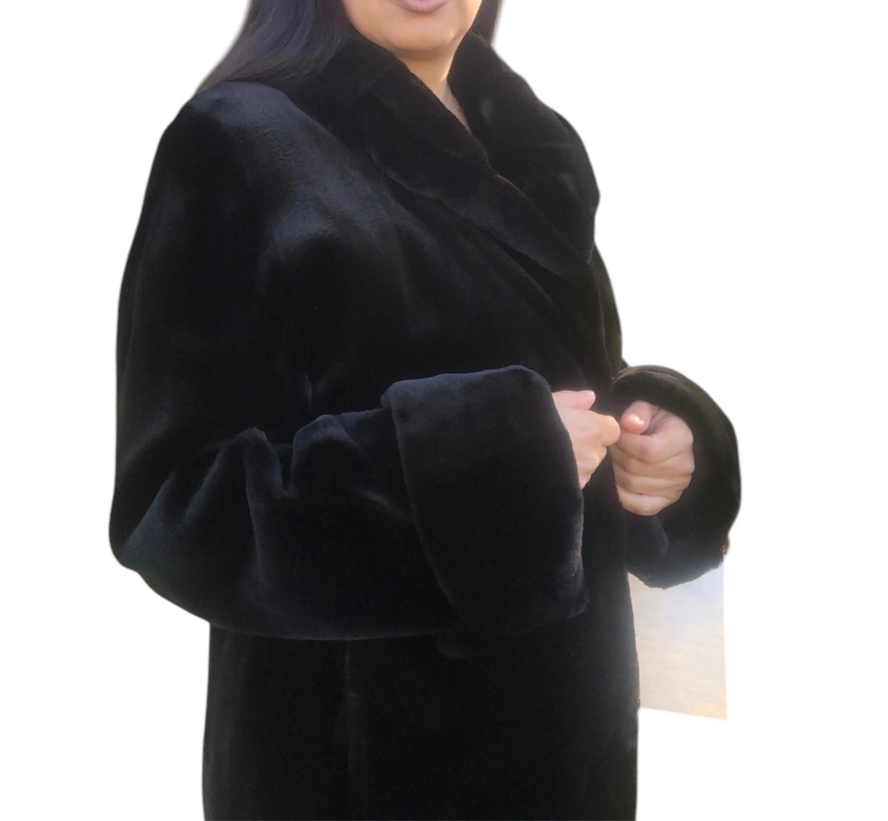Women's Unused Birger Christensen female sheared Mink Fur Coat (6/S) For Sale