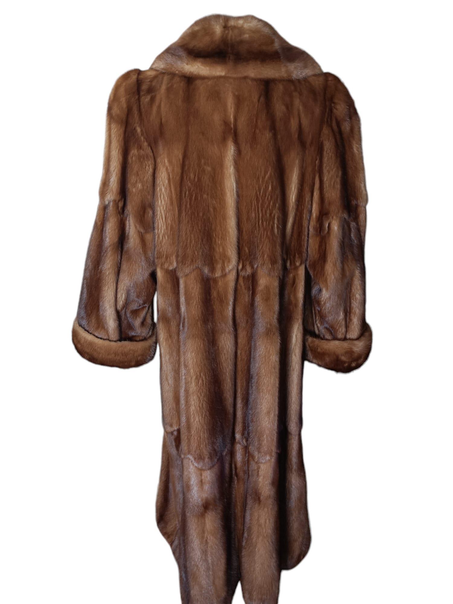 Unused Birger Christensen full pelt whiskey Mink Fur Coat (14/L) For Sale 10