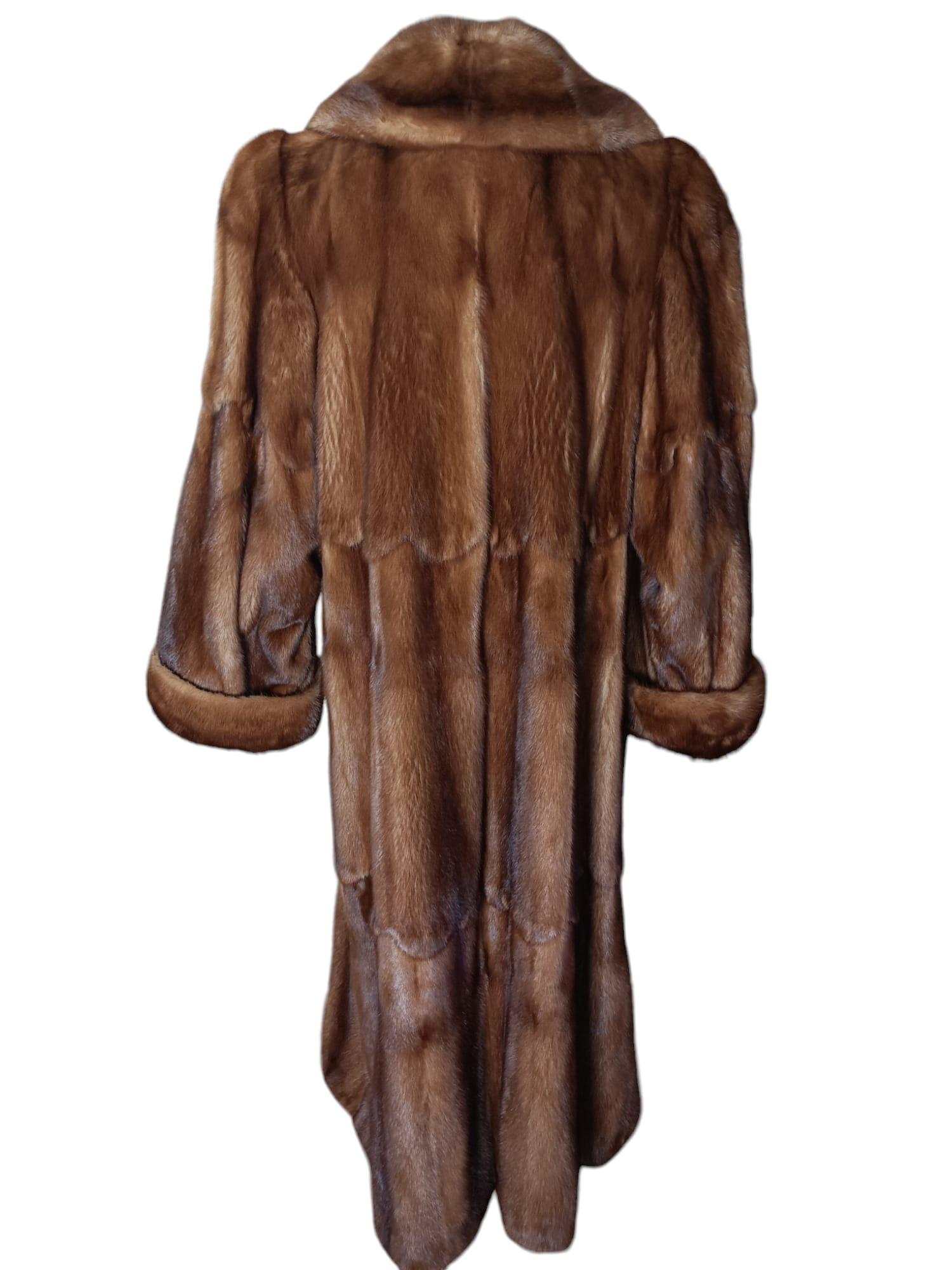 Unused Birger Christensen full pelt whiskey Mink Fur Coat (14/L) For Sale 2