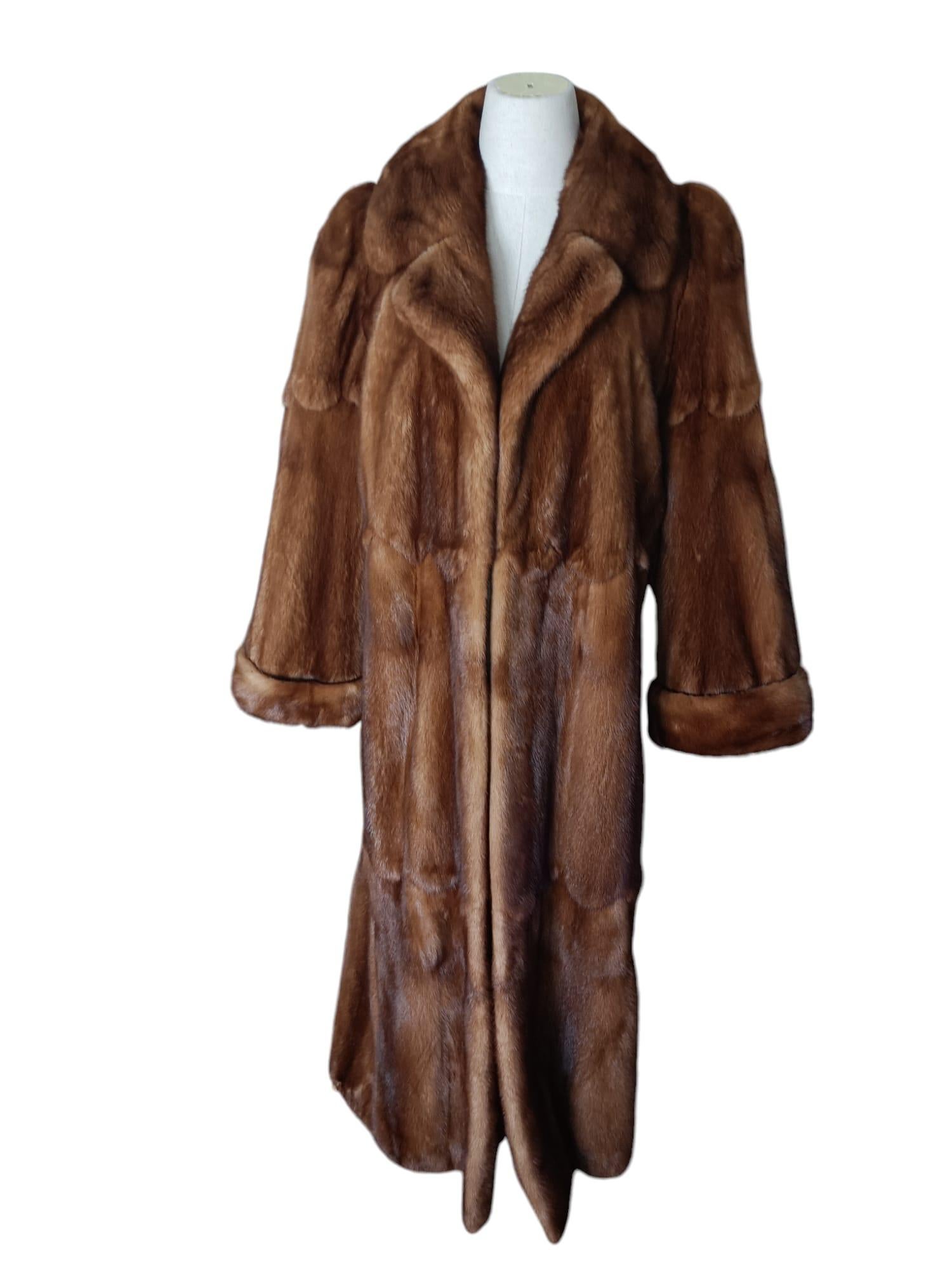 Unused Birger Christensen full pelt whiskey Mink Fur Coat (14/L) For Sale 4