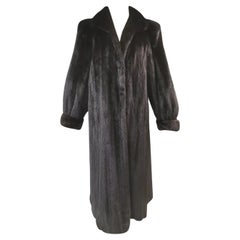 Manteau noir non utilisé en fourrure de vison Christian Dior Blackglama (Taille 14)
