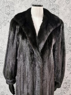 Brand new black diamond mink fur coat size 8