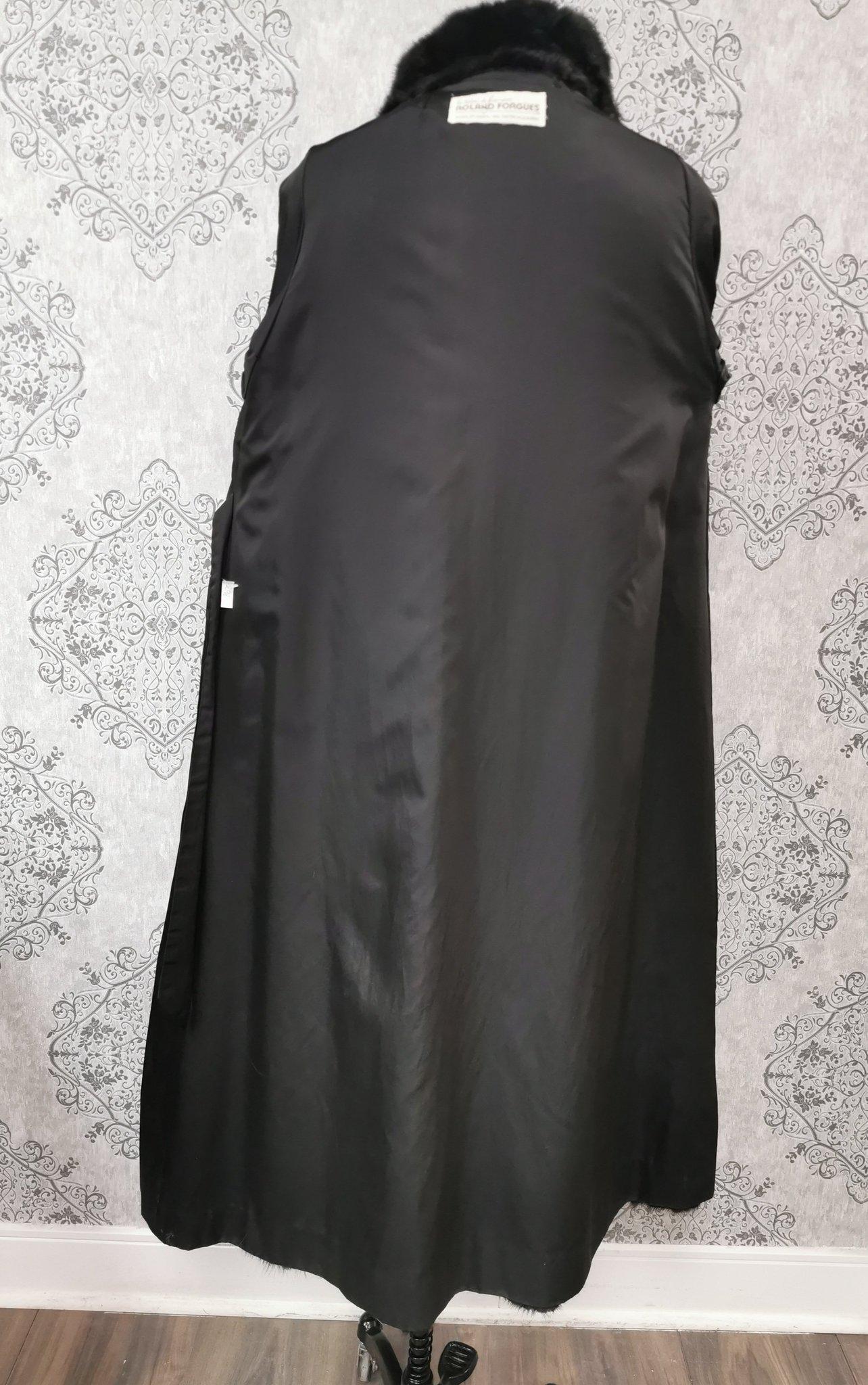 Manteau de fourrure de vison noir diamant neuf taille 8 Pour femmes en vente