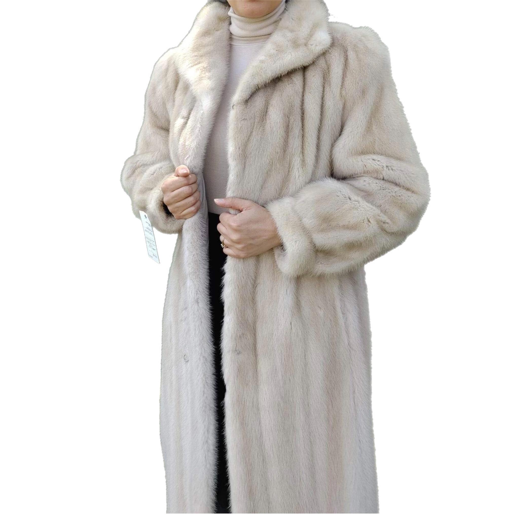 Women's ~Unused Tourmaline gray Mink Fur Coat (Size 10 - M)  For Sale