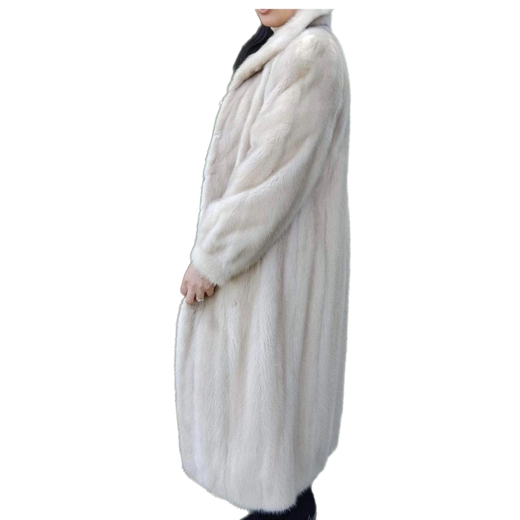 ~Unused Tourmaline gray Mink Fur Coat (Size 10 - M)  For Sale 2