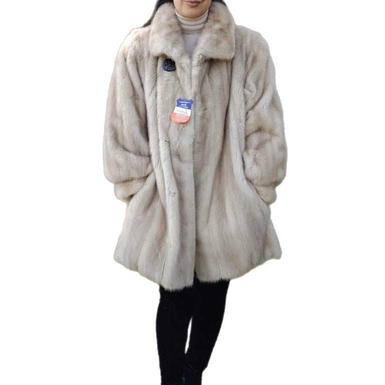 Blush fur coat deals