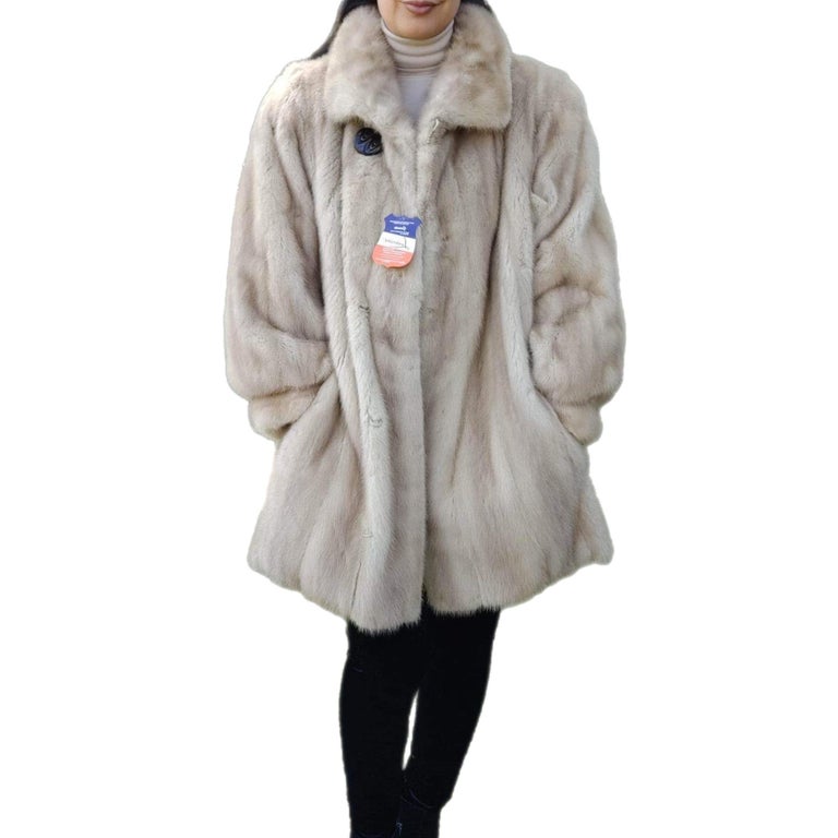 Monogram Mink Hooded Wrap Coat - Ready to Wear