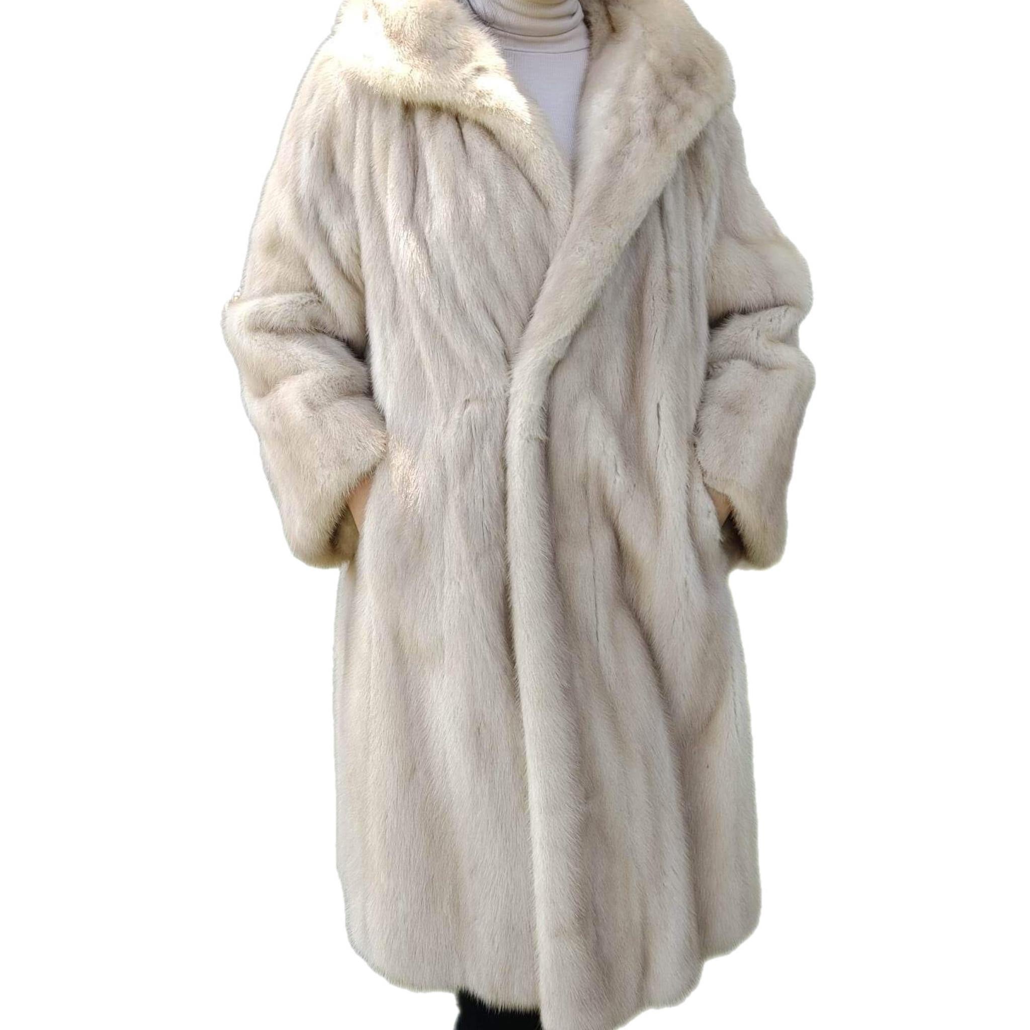 pastel fur coat