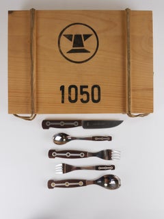 Service de couverts Amboss 1050, neuf dans son emballage d'origine, 32 pièces / 6 couverts, Autriche, années 1950