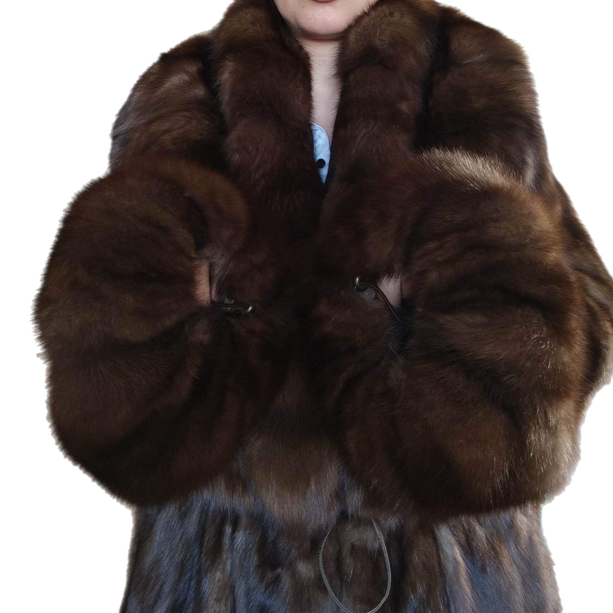 black russian sable fur coat