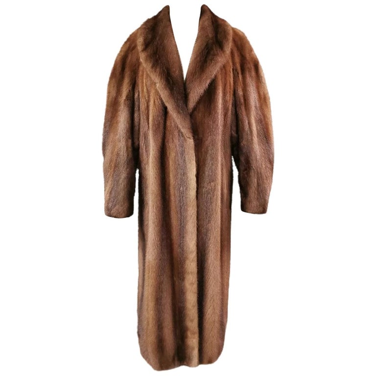 Manteau en fourrure de vison Demi Buff, Neuf, Taille 12,M/L En vente sur  1stDibs