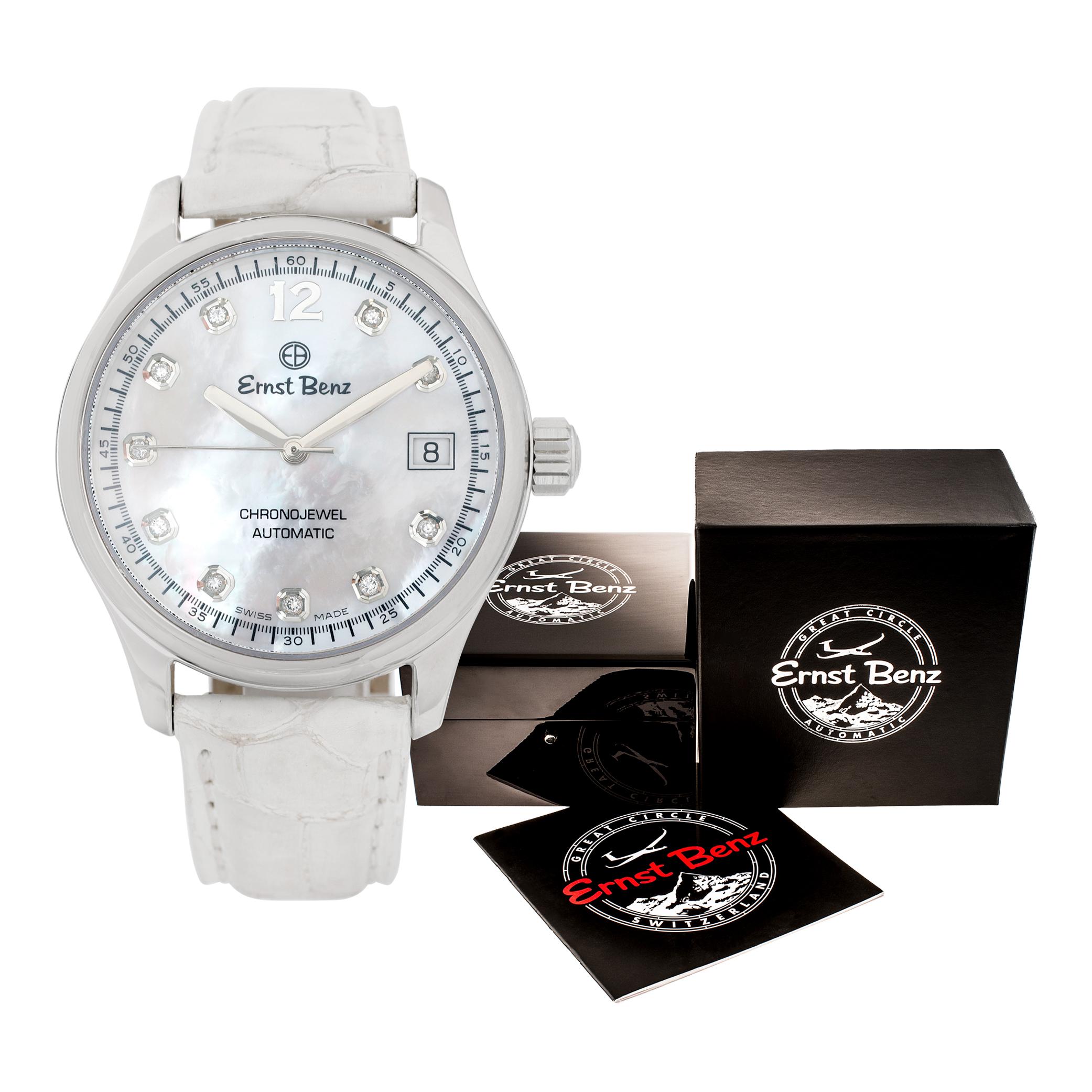 Orologio da polso automatico in acciaio inossidabile Ernst Benz ChronoJewel Ref GC30242 non utilizzato in vendita 3