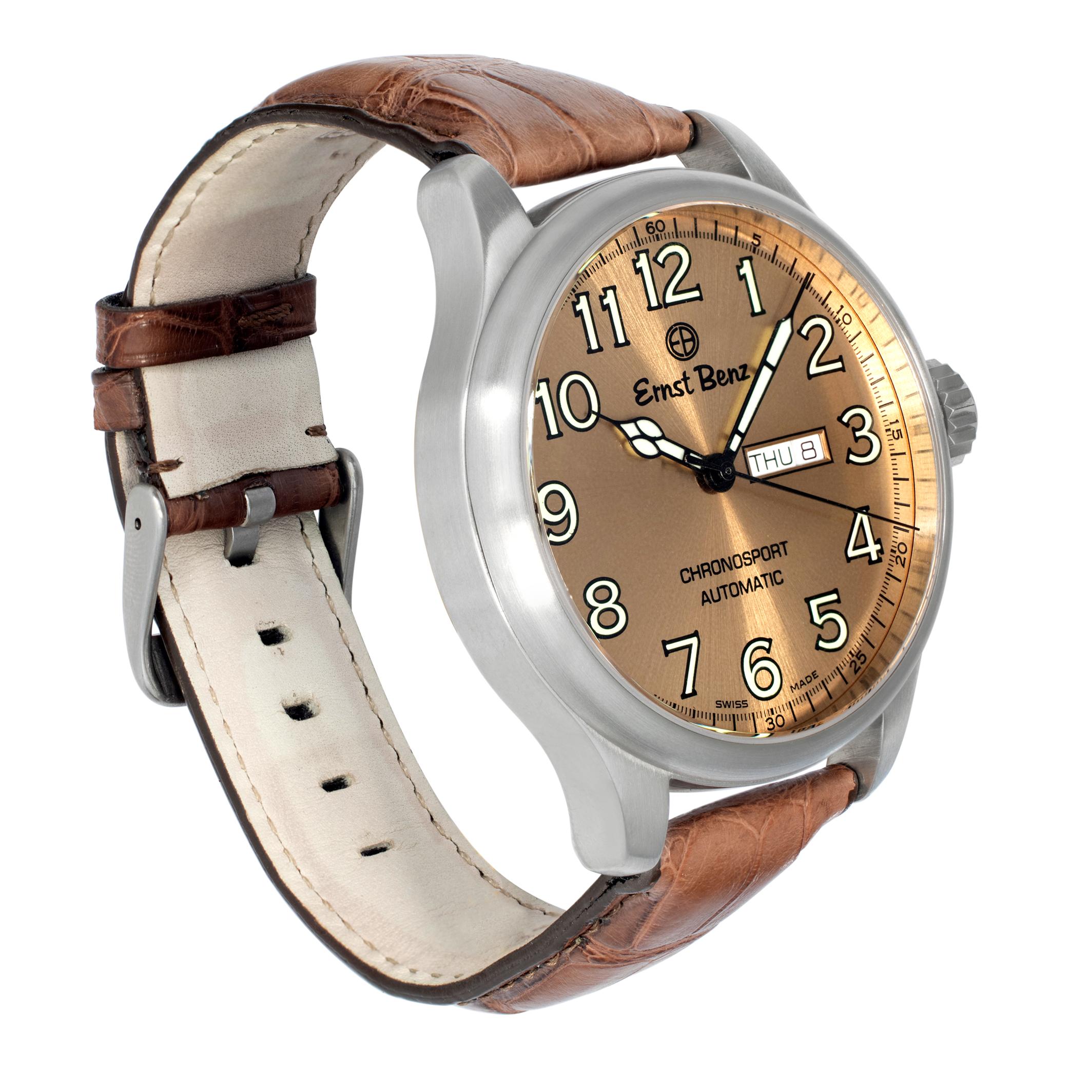 Unused Ernst Benz Chronosport stainless steel Automatic Wristwatch Ref GC10213 In Excellent Condition For Sale In Surfside, FL