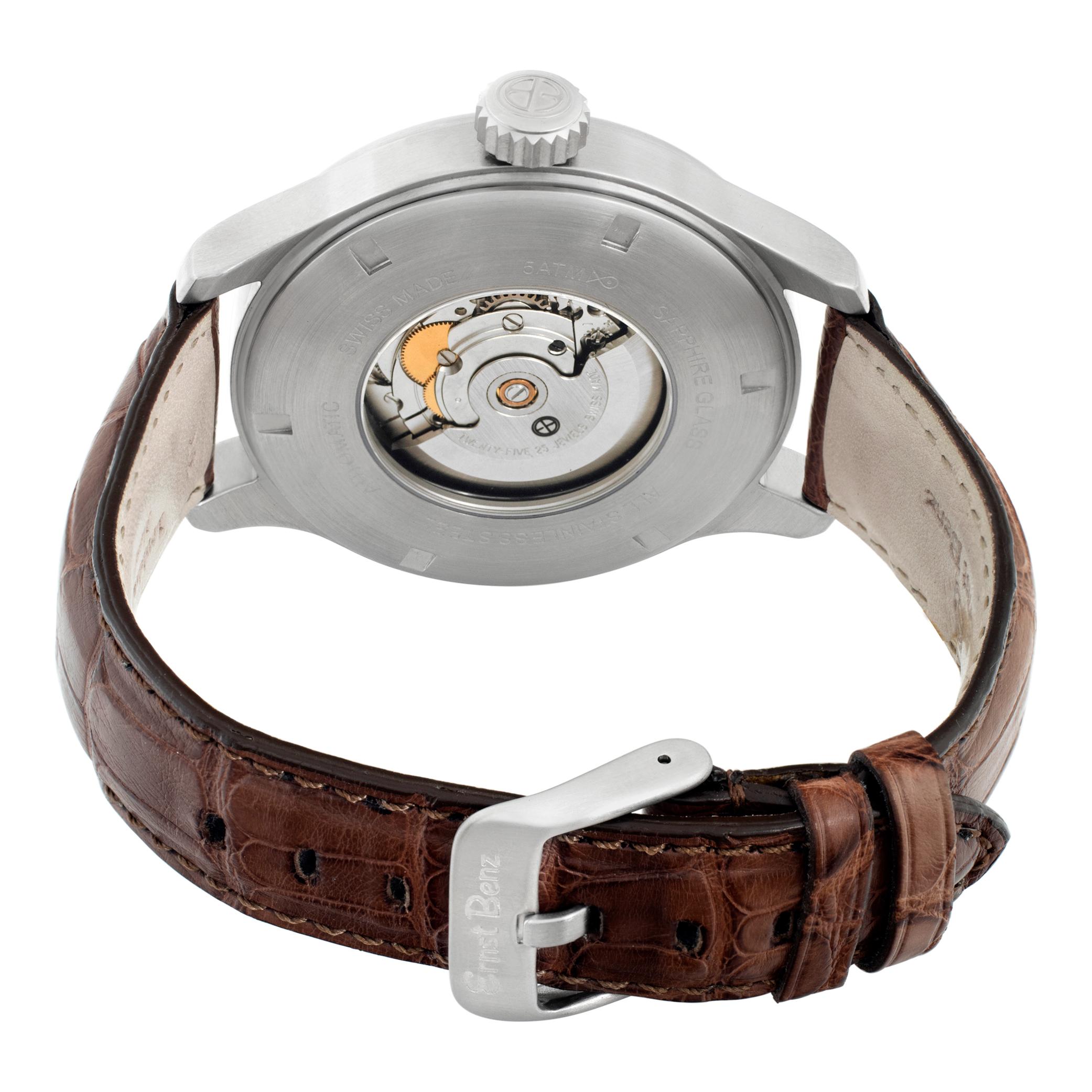 Men's Unused Ernst Benz Chronosport stainless steel Automatic Wristwatch Ref GC10213 For Sale
