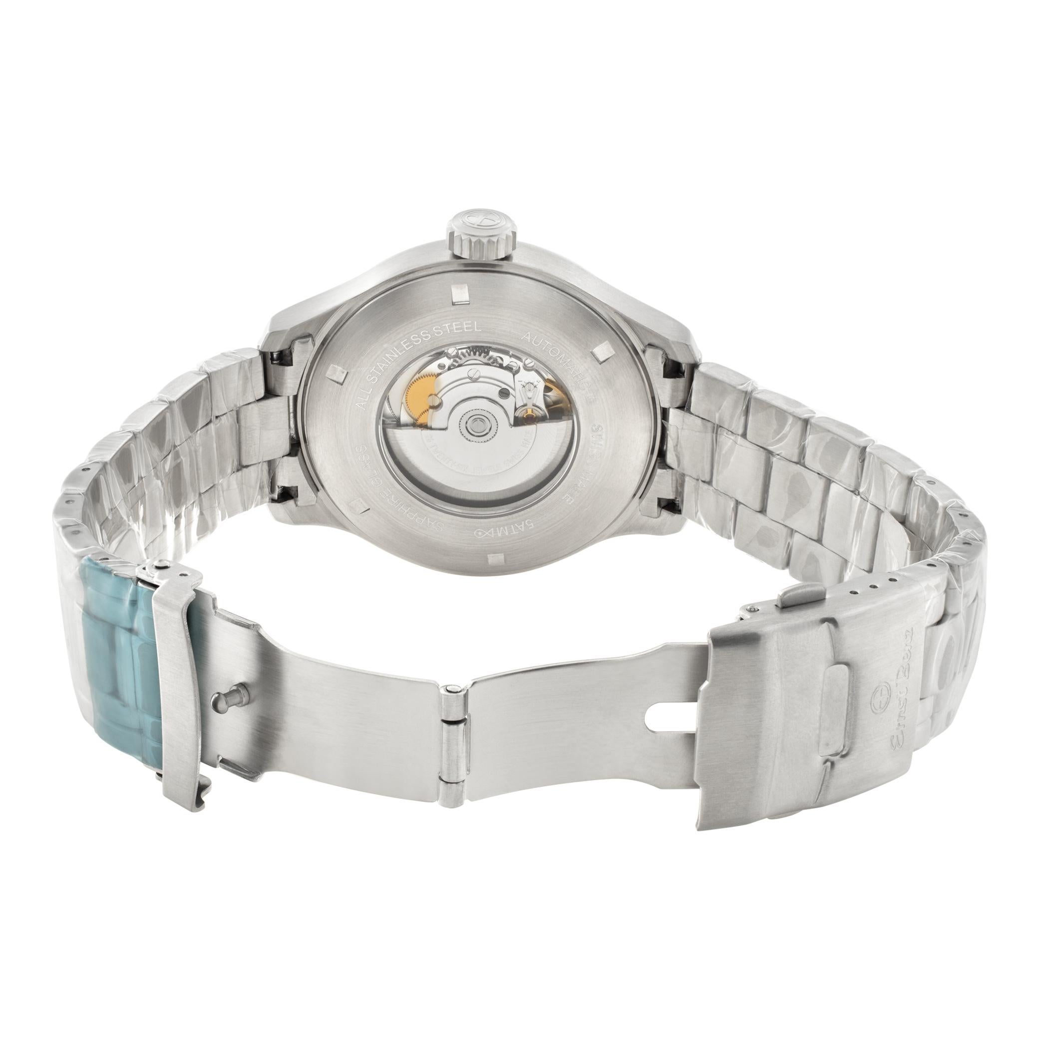 Women's or Men's Unused Ernst Benz Chronosport stainless steel Automatic Wristwatch Ref GC10213B For Sale