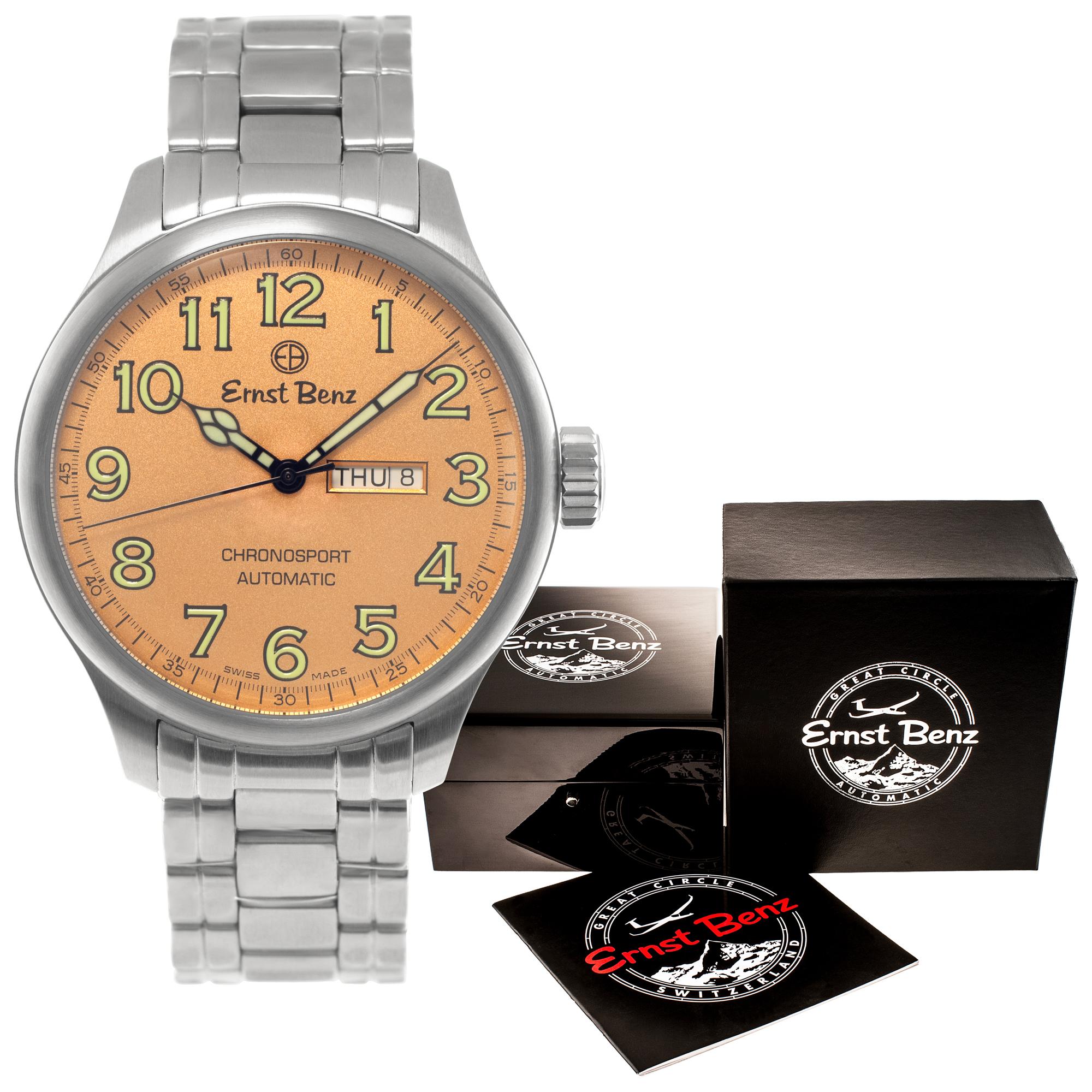 Unused Ernst Benz Chronosport stainless steel Automatic Wristwatch Ref GC10213B For Sale 2