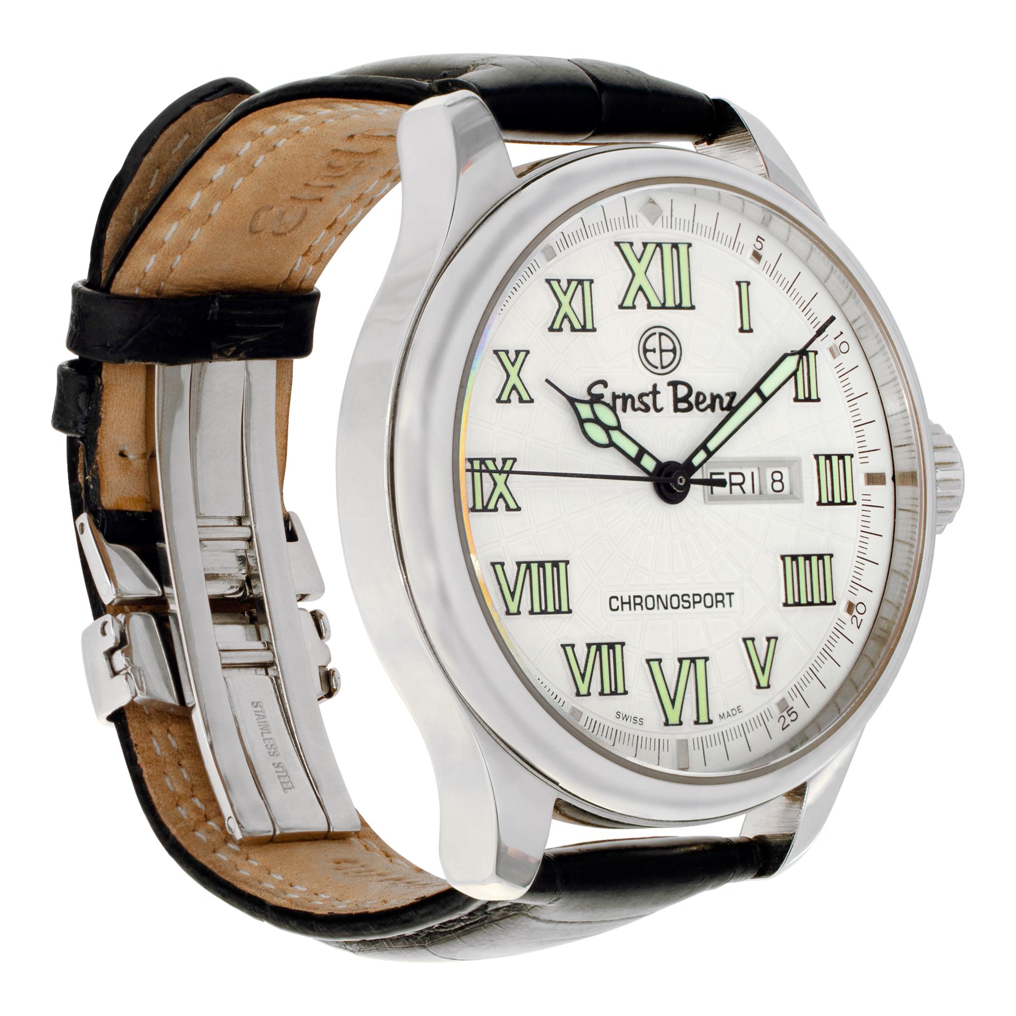 Unused Ernst Benz Chronosport stainless steel Automatic Wristwatch Ref GC10252 In Excellent Condition For Sale In Surfside, FL
