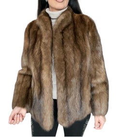 ~Unused Maximilian Russian sable fur coat silver tip 12400$ no duties S/6-8