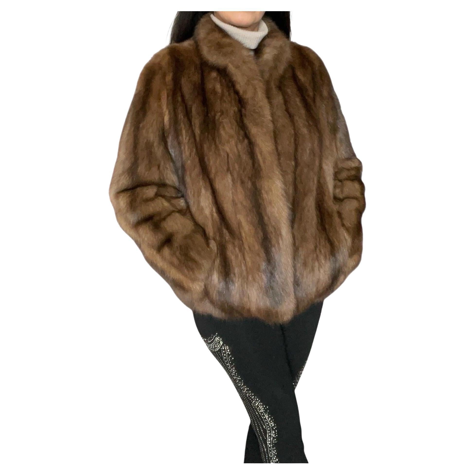 Pre-owned Maximilian ~unused Russian Sable Fur Coat Silver Tip 12400$ ~no Duties In Brown