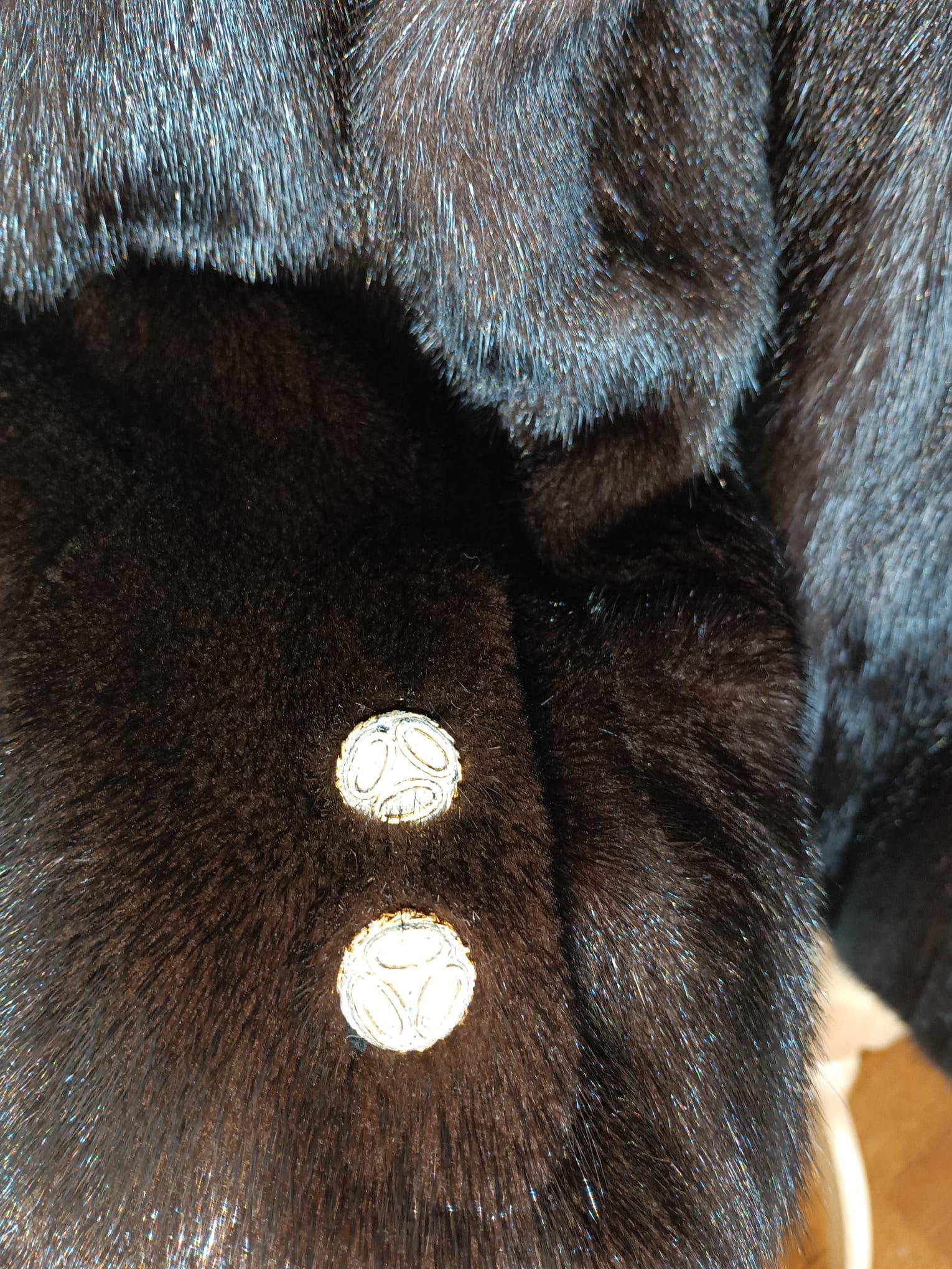 ***** mink fur coat with a hood size 12 1
