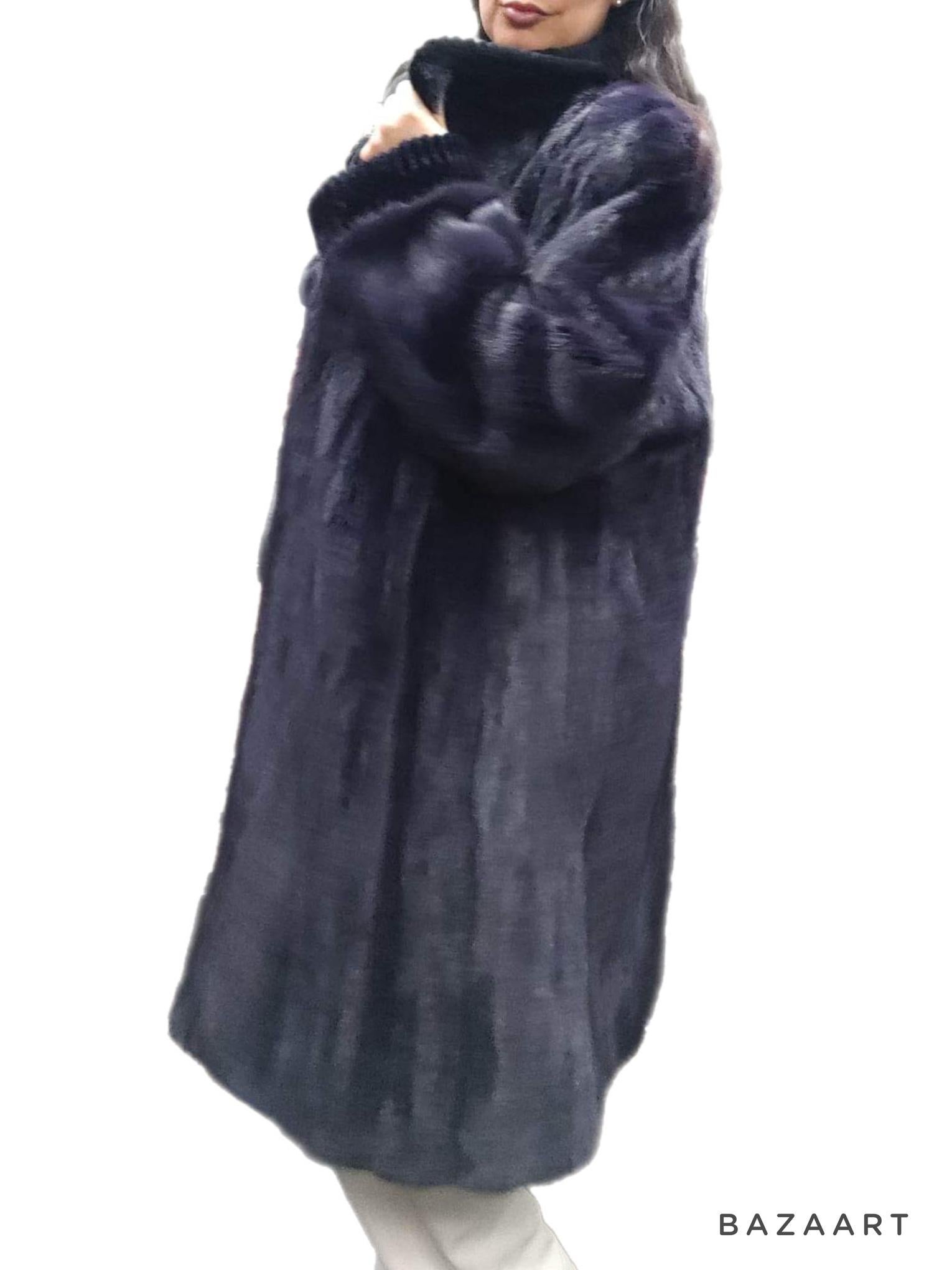 ~Unused Purple Mink Fur Coat (taille 18-20 XL)  en vente 6