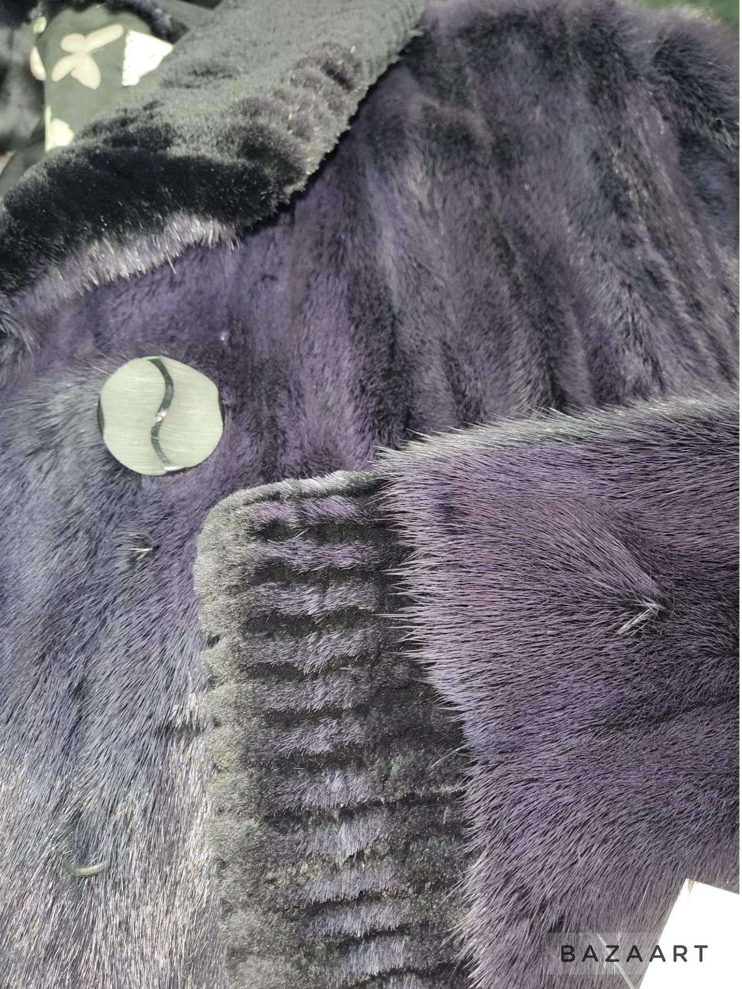 ~Unused Purple Mink Fur Coat (taille 18-20 XL)  en vente 8