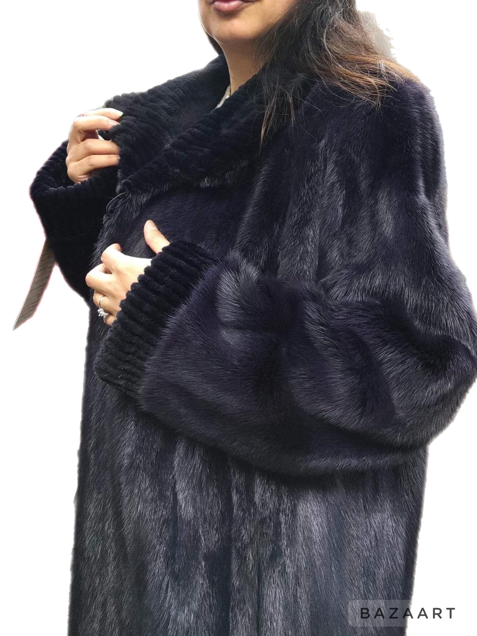Women's ~Unused Purple Mink Fur Coat (Size 18-20 XL)  For Sale