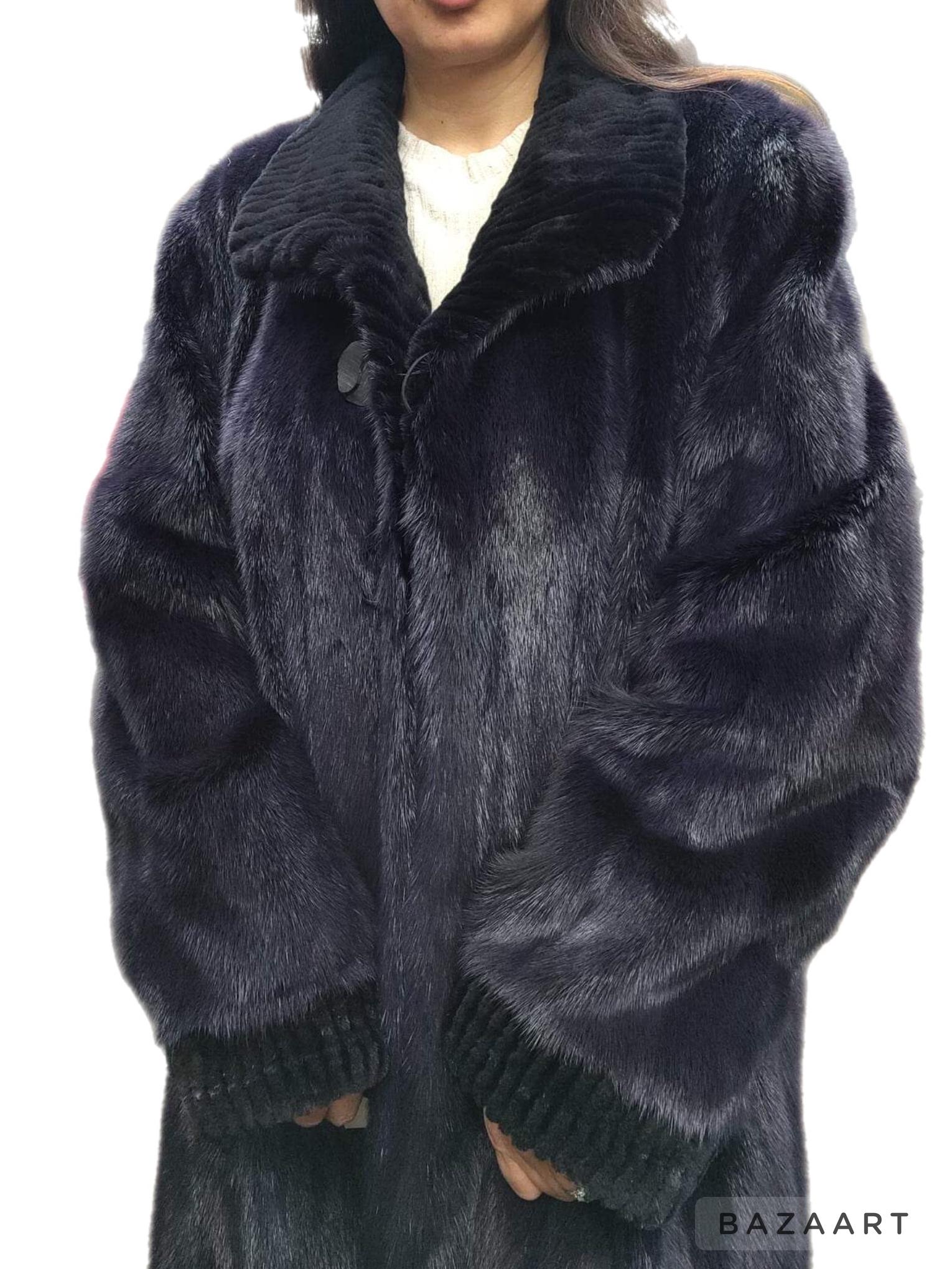 ~Unused Purple Mink Fur Coat (Size 18-20 XL)  For Sale 1
