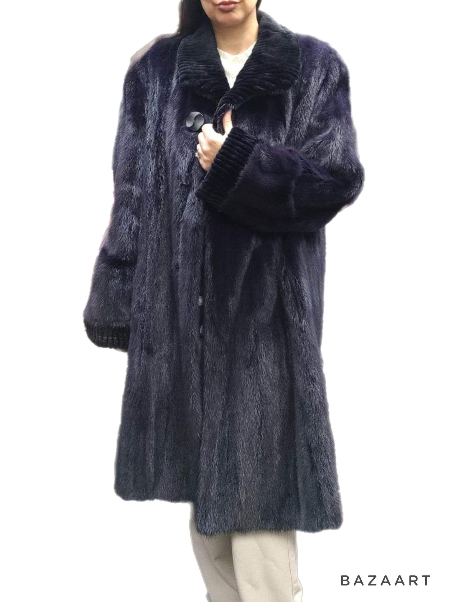 ~Unused Purple Mink Fur Coat (taille 18-20 XL)  en vente 2